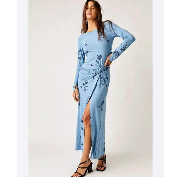 Free People Loved and Be Loved Floral Long Sleeve Maxi Dress M NWT - Picture 3 of 6